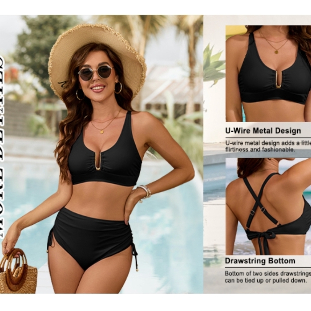 Elegant Black Bikini Set - Picture 2 of 4